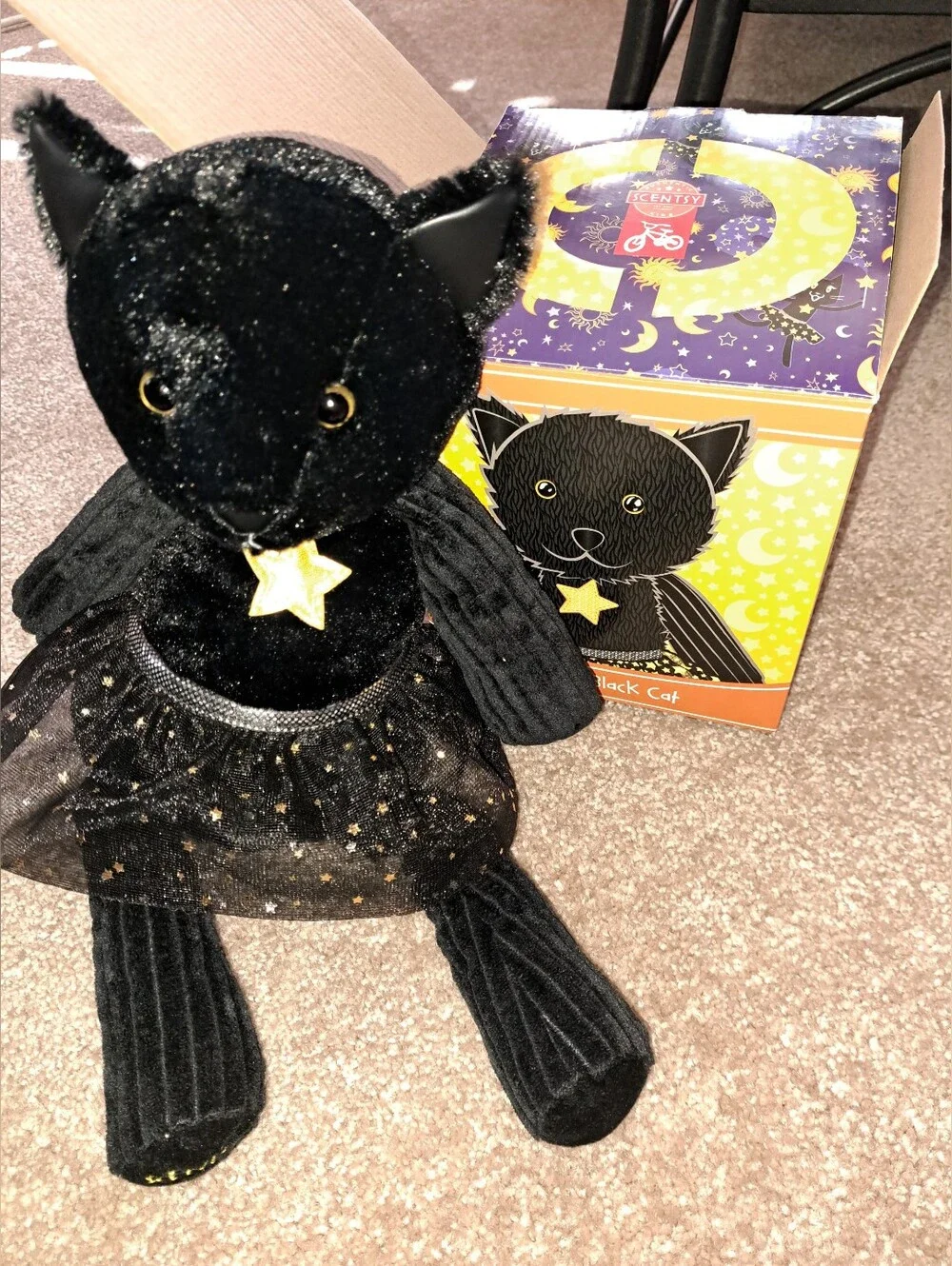 Star The Black Cat Scentsy Buddy - New In The Box